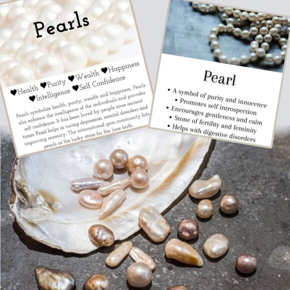 Natural Biwa Pearl ✦ Clear Quartz Pendant ✦ Vintage S925 Silver Handmade NWT - Picture 13 of 13